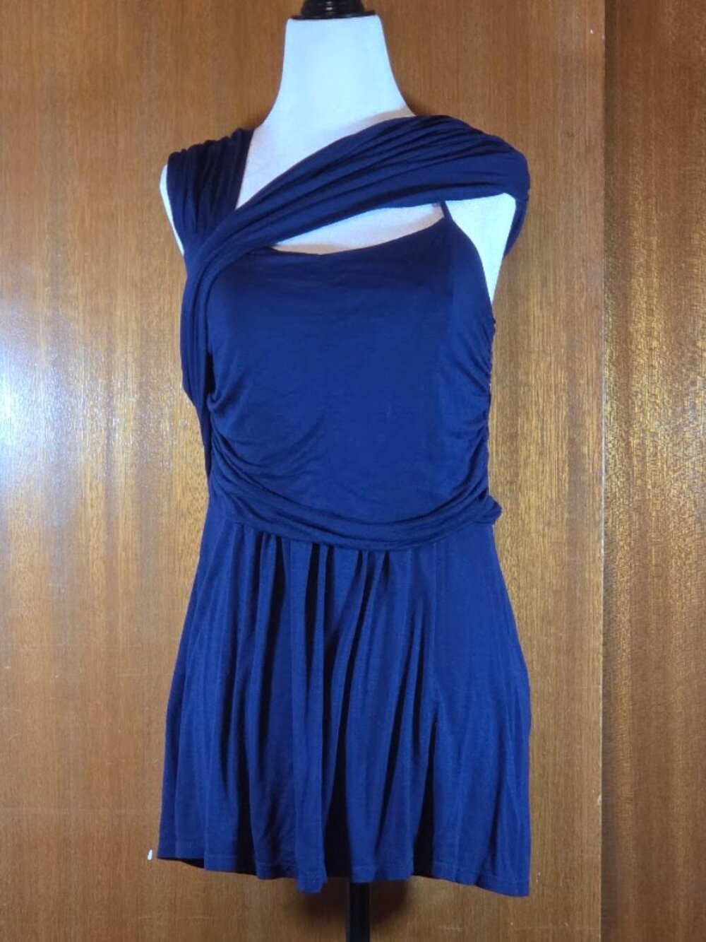 Ella Moss Navy Blue Convertible Multi-Way Strappy Mini Dress Top - Size XS - Picture 3 of 7